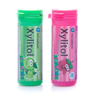 Euromed Miradent Xylitol Παιδικές Οδοντότσιχλες Ξυλιτόλης Με Γεύση Πράσινο Μήλο Ή Φράουλα Για Καθαρή και Δροσερή Αναπνοή 30τμχ