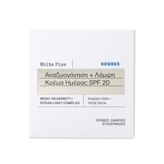 Korres White Pine SPF20 Λευκή Πεύκη Κρέμα Ημέρας Αναζωογόνηση & Λάμψη 40ml