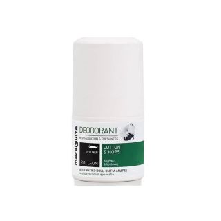 Macrovita For Men Βαμβάκι & Λυκίσκος Αποσμητικό Roll-On 50ml