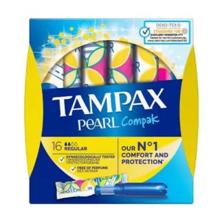 Tampax Compak Pearl Ταμπόν Με Απλικατέρ Για Κανονική Ροή 16τμχ