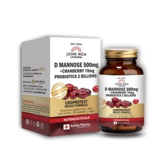 John Noa Liposomal D Mannose 500mg & Cranberry & Probiotics 30caps