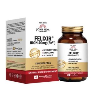 John Noa Felixir Iron 40 mg Λιποσωμιακός Σίδηρος 60 Κάψουλες