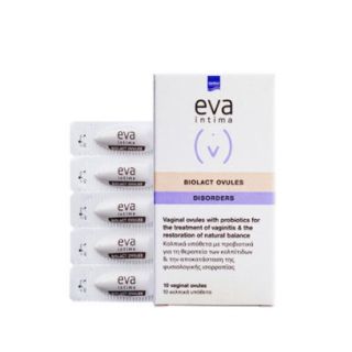 Intermed Eva Biolact Ovules 2gr x 10 Προβιοτικά Κολπικά Υπόθετα για Αποκατάσταση & Διατήρηση Κολπικής Χλωρίδας