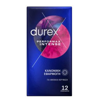 Durex Performax Intense Προφυλακτικά Για Αμοιβαία Κορύφωση 12τμχ